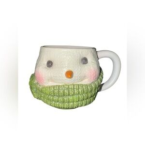 Hallmark Green and White Scarf Snowman Mug